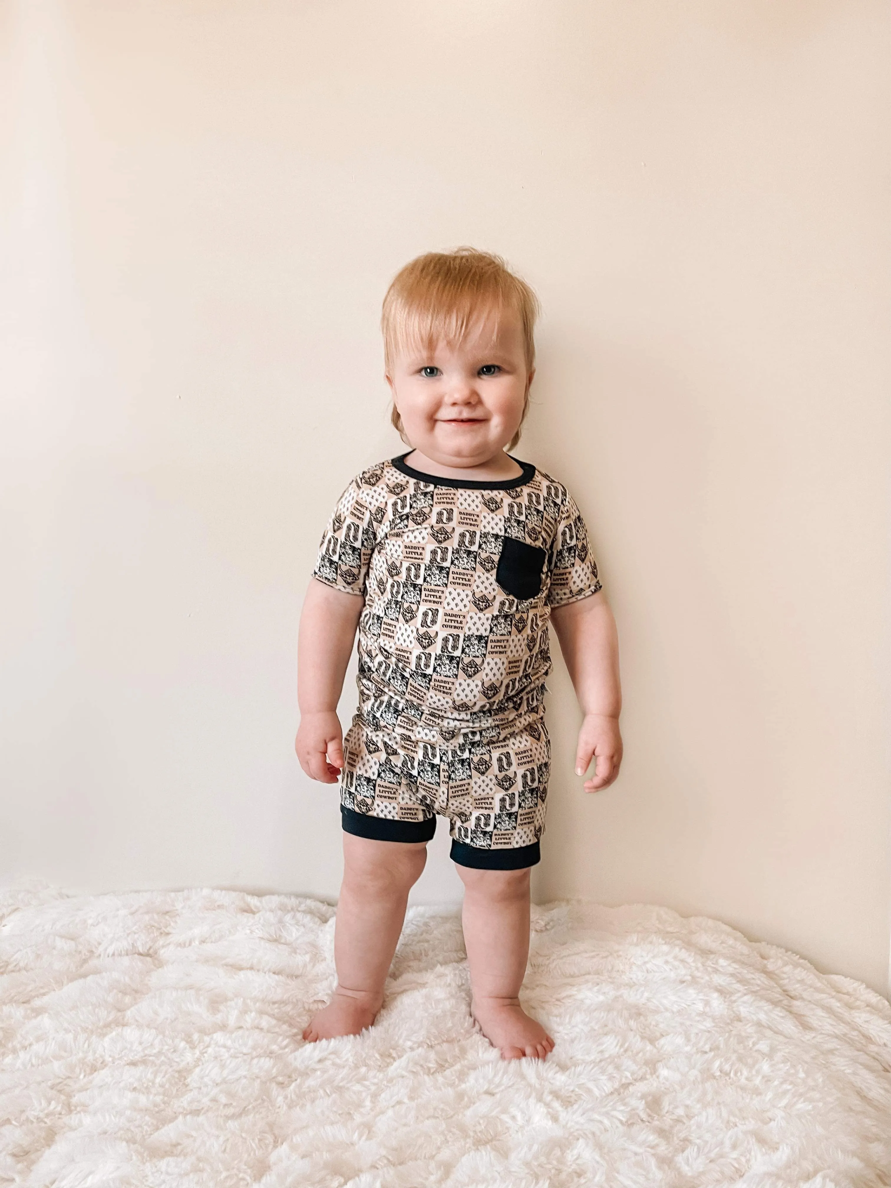 Daddy's Little Cowboy Bamboo Short Set (FINAL SALE)