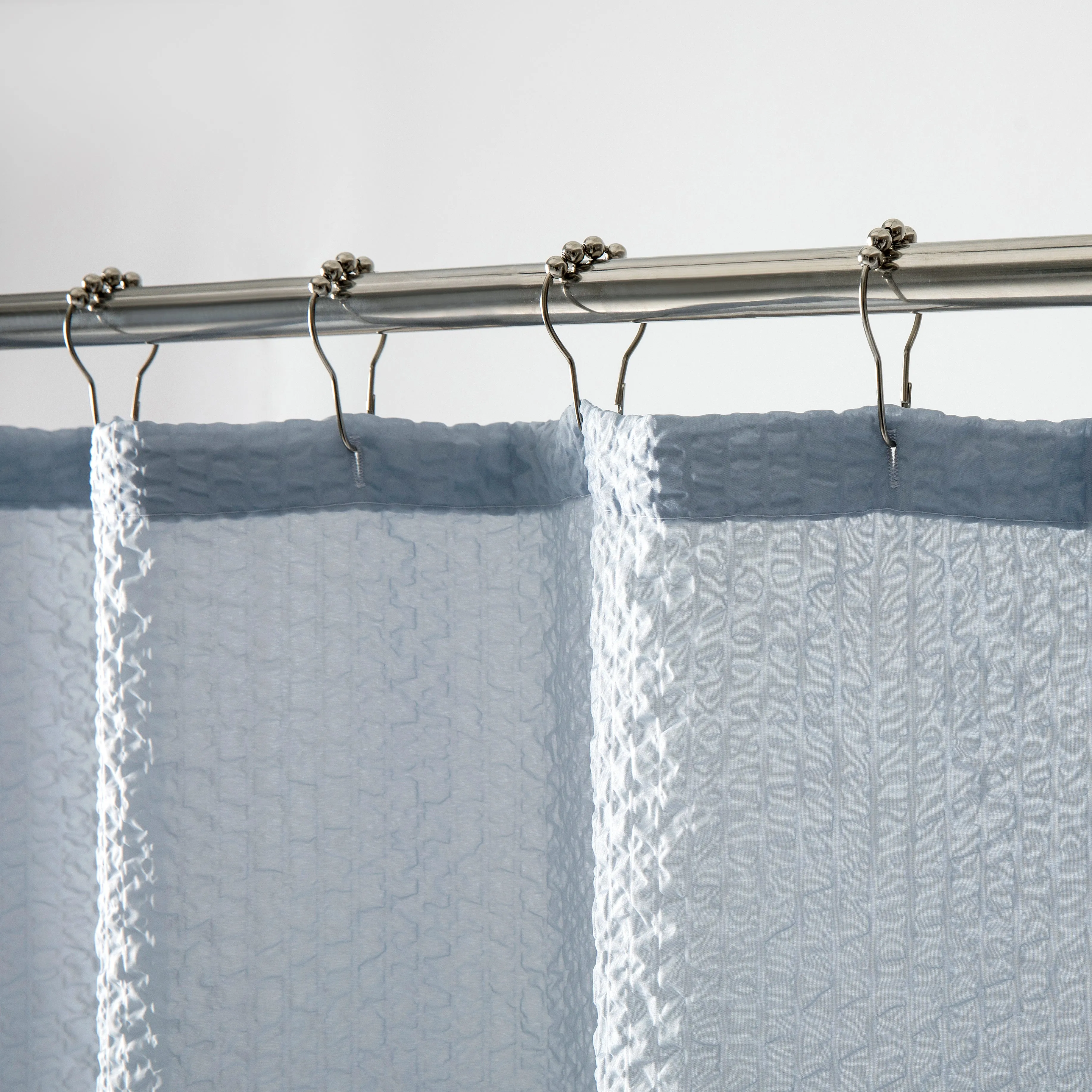 Dainty Home Tranquility Embossed Seersucker Designed 70" x 72" Shower Curtain