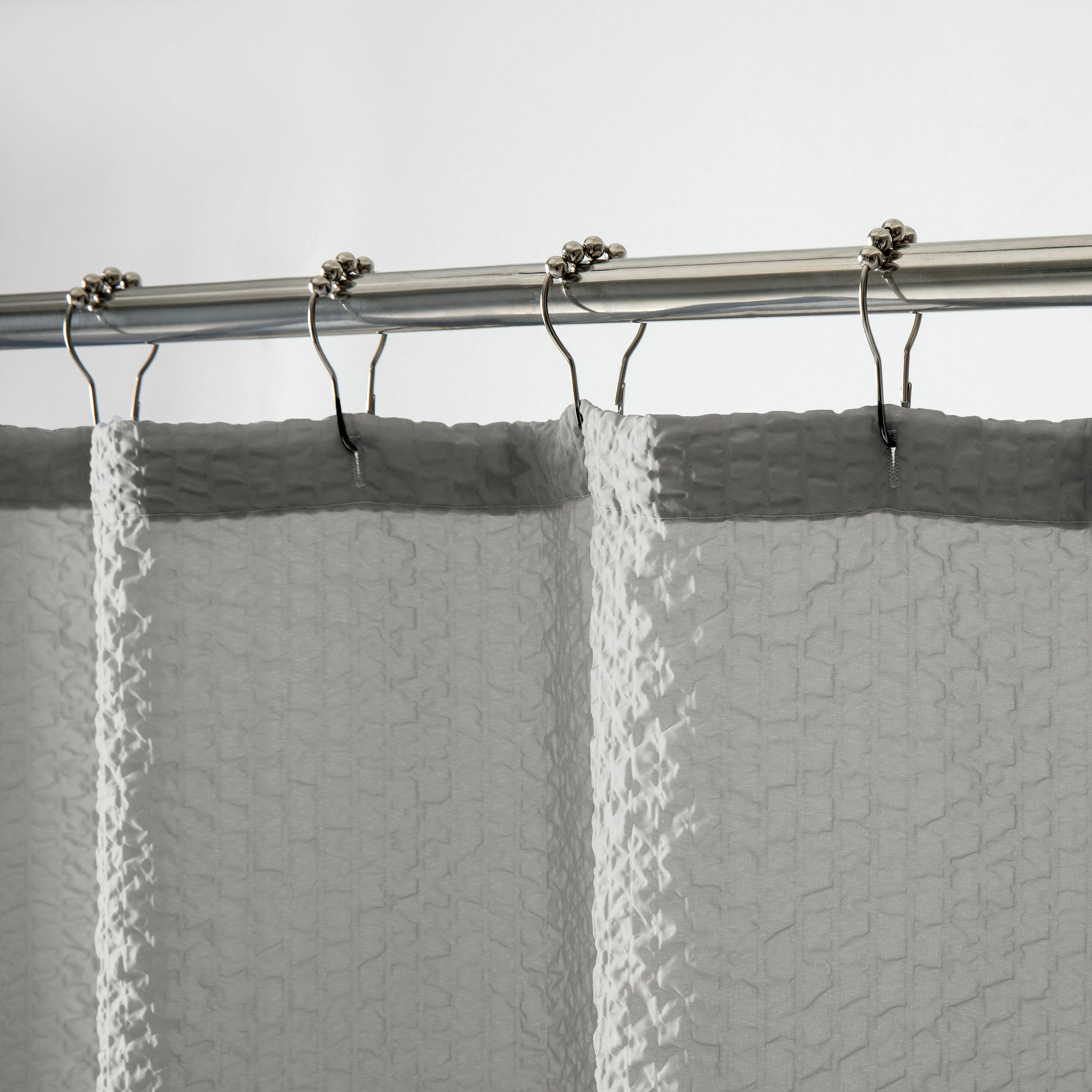Dainty Home Tranquility Embossed Seersucker Designed 70" x 72" Shower Curtain