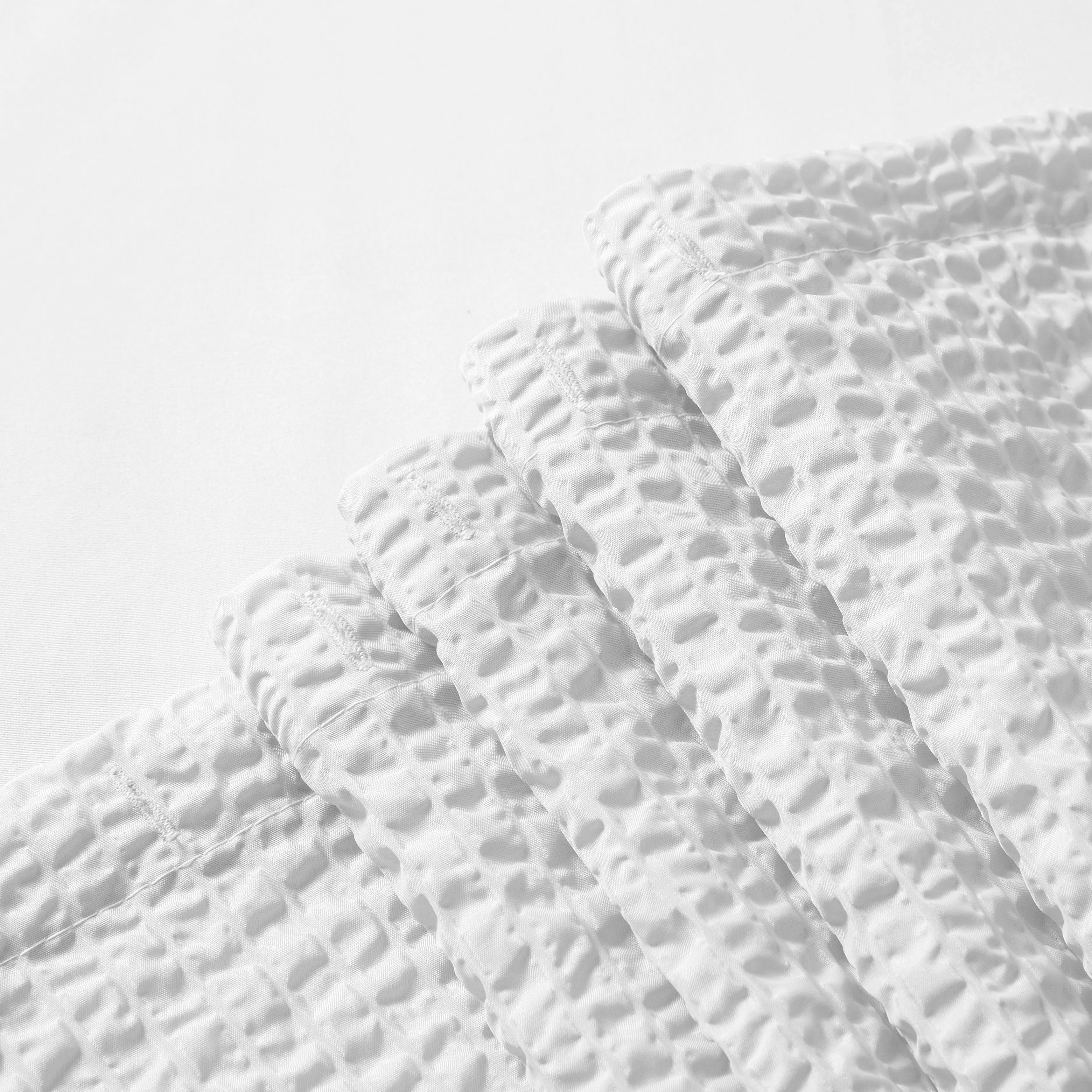 Dainty Home Tranquility Embossed Seersucker Designed 70" x 72" Shower Curtain
