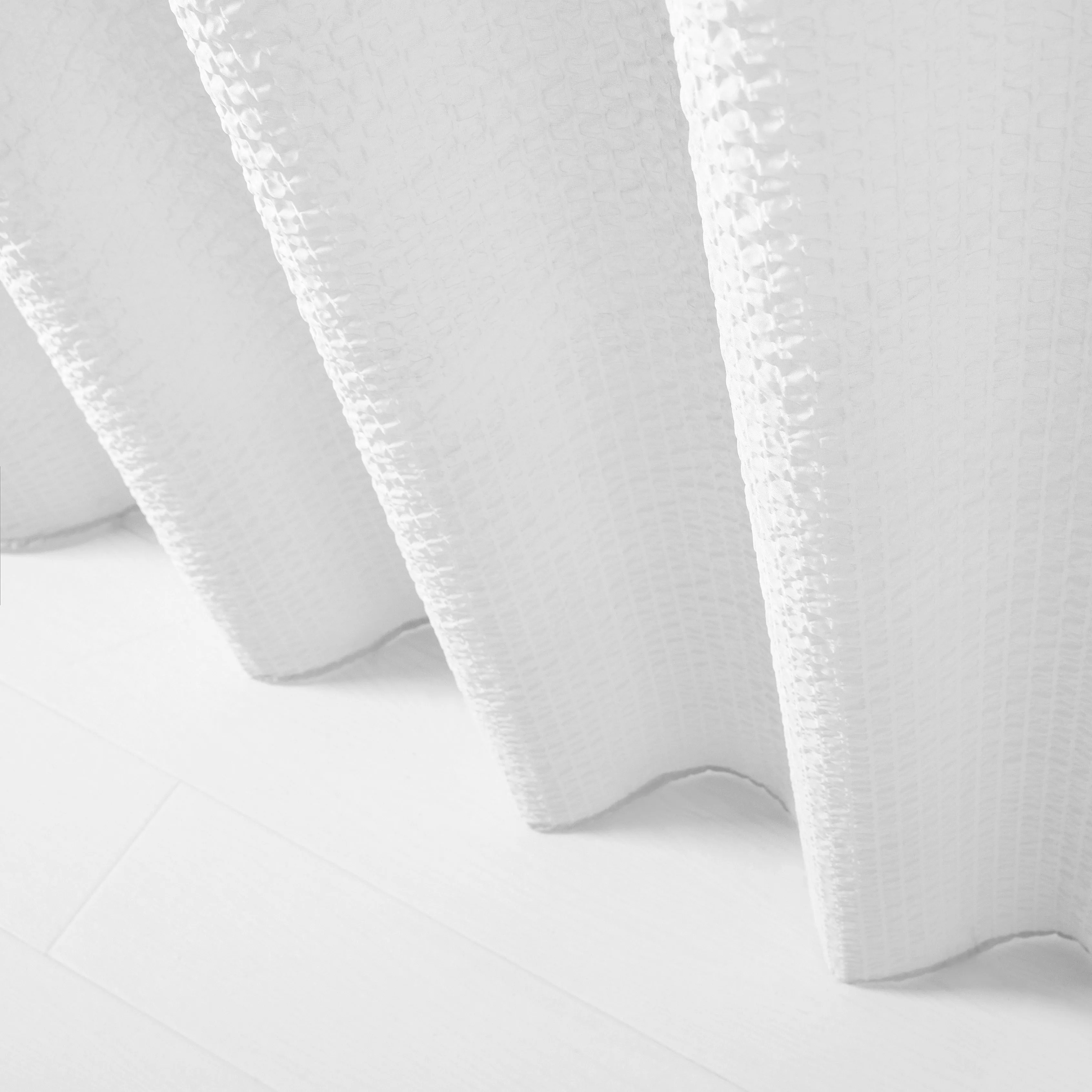 Dainty Home Tranquility Embossed Seersucker Designed 70" x 72" Shower Curtain