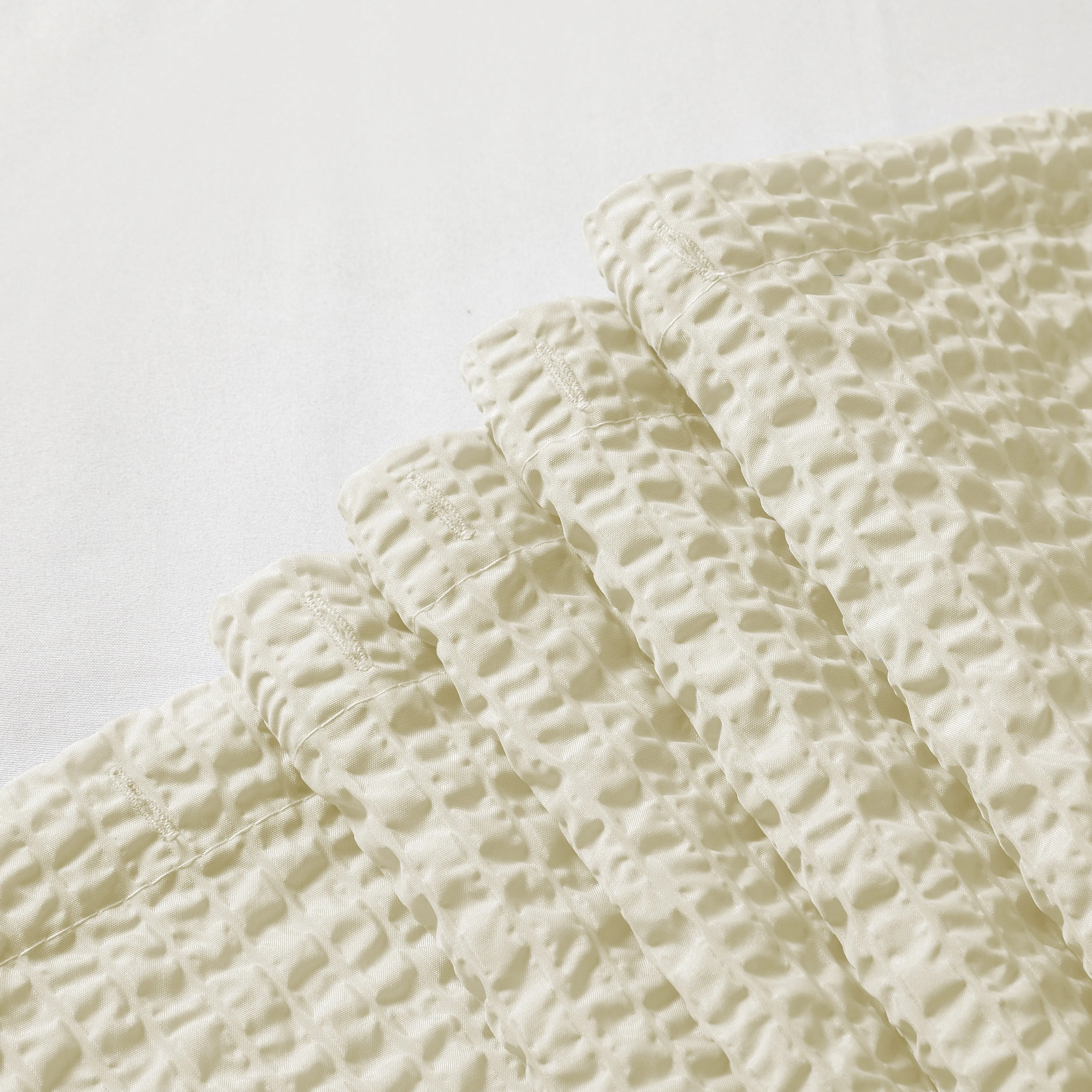 Dainty Home Tranquility Embossed Seersucker Designed 70" x 72" Shower Curtain