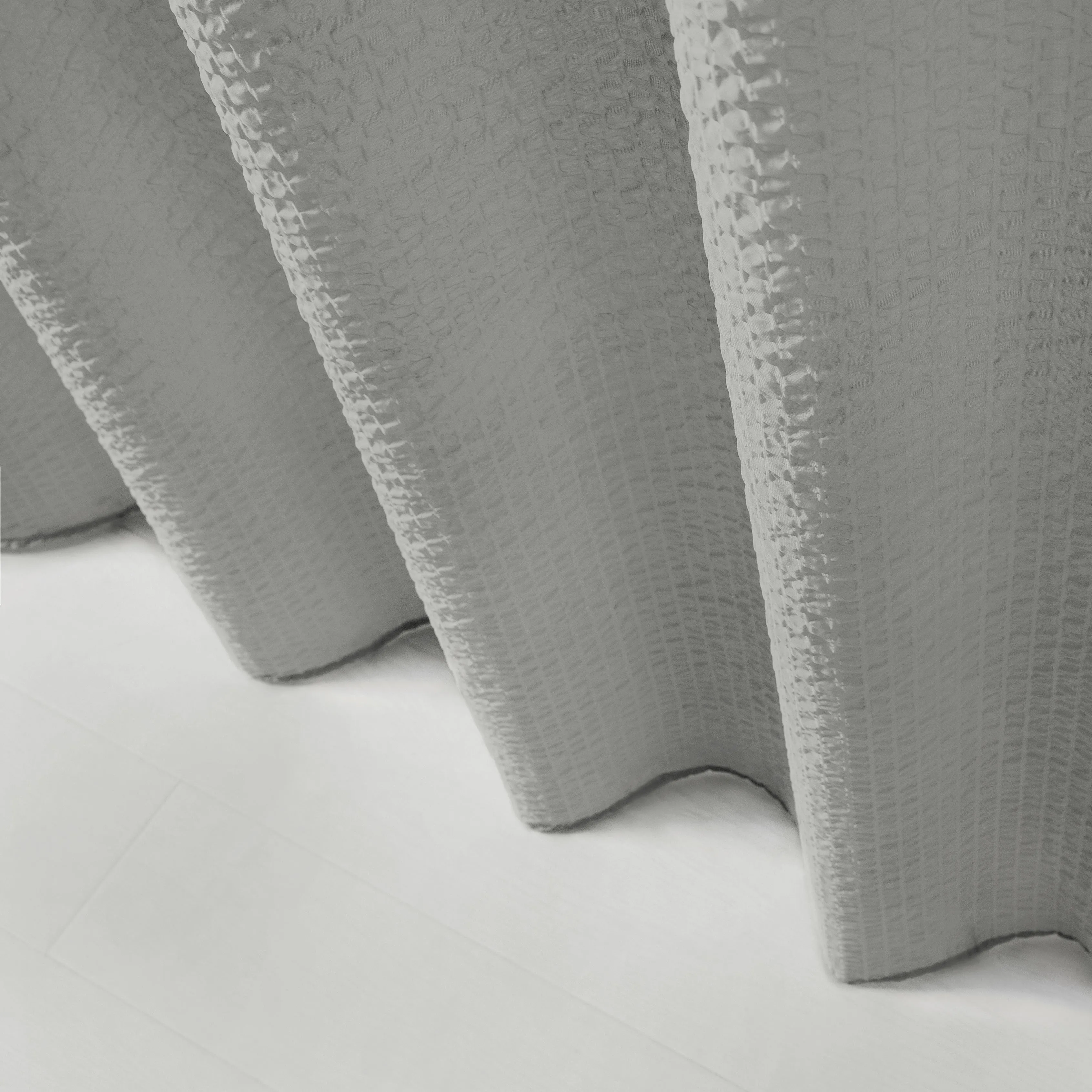 Dainty Home Tranquility Embossed Seersucker Designed 70" x 72" Shower Curtain
