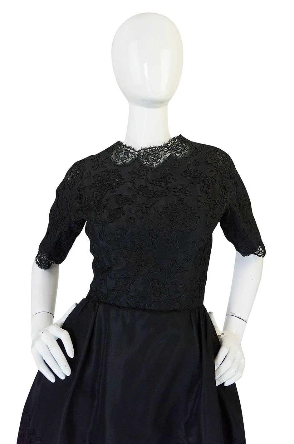 Dated 1960 Sophie Gimbel Attr Saks 5th Ave Soutache & Silk Dress