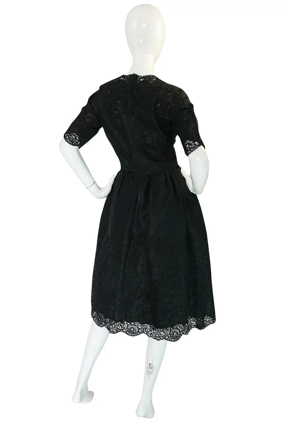 Dated 1960 Sophie Gimbel Attr Saks 5th Ave Soutache & Silk Dress