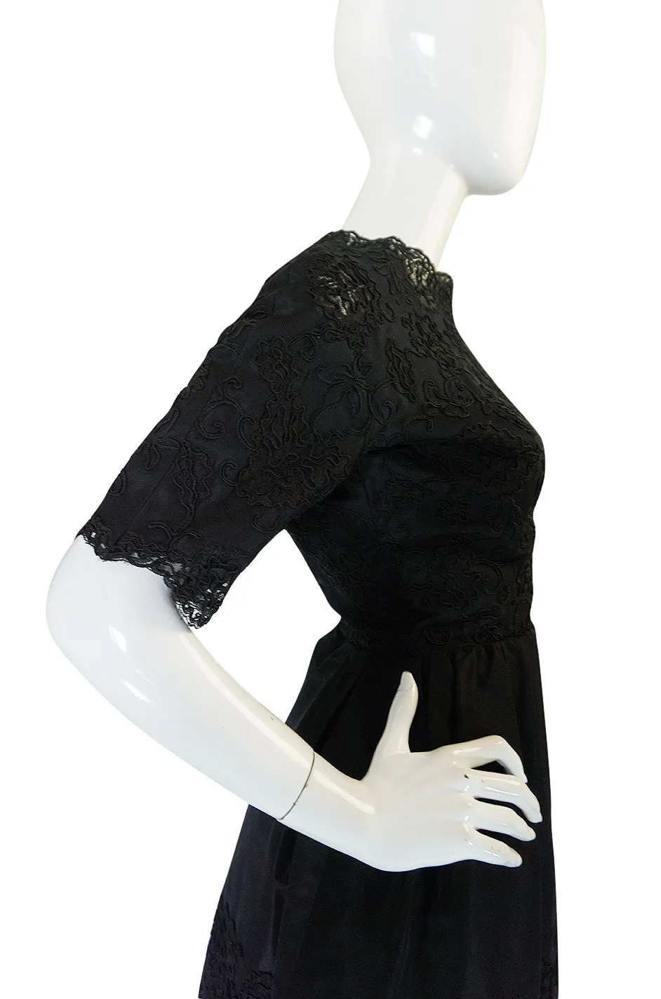 Dated 1960 Sophie Gimbel Attr Saks 5th Ave Soutache & Silk Dress