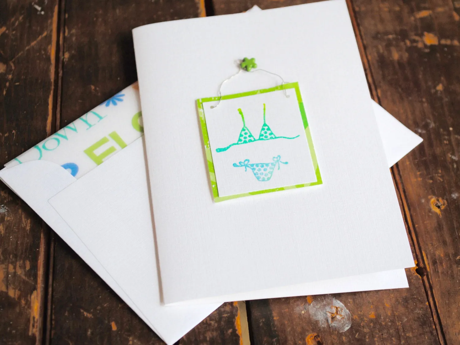 Decorative Bikini Folded Notecards