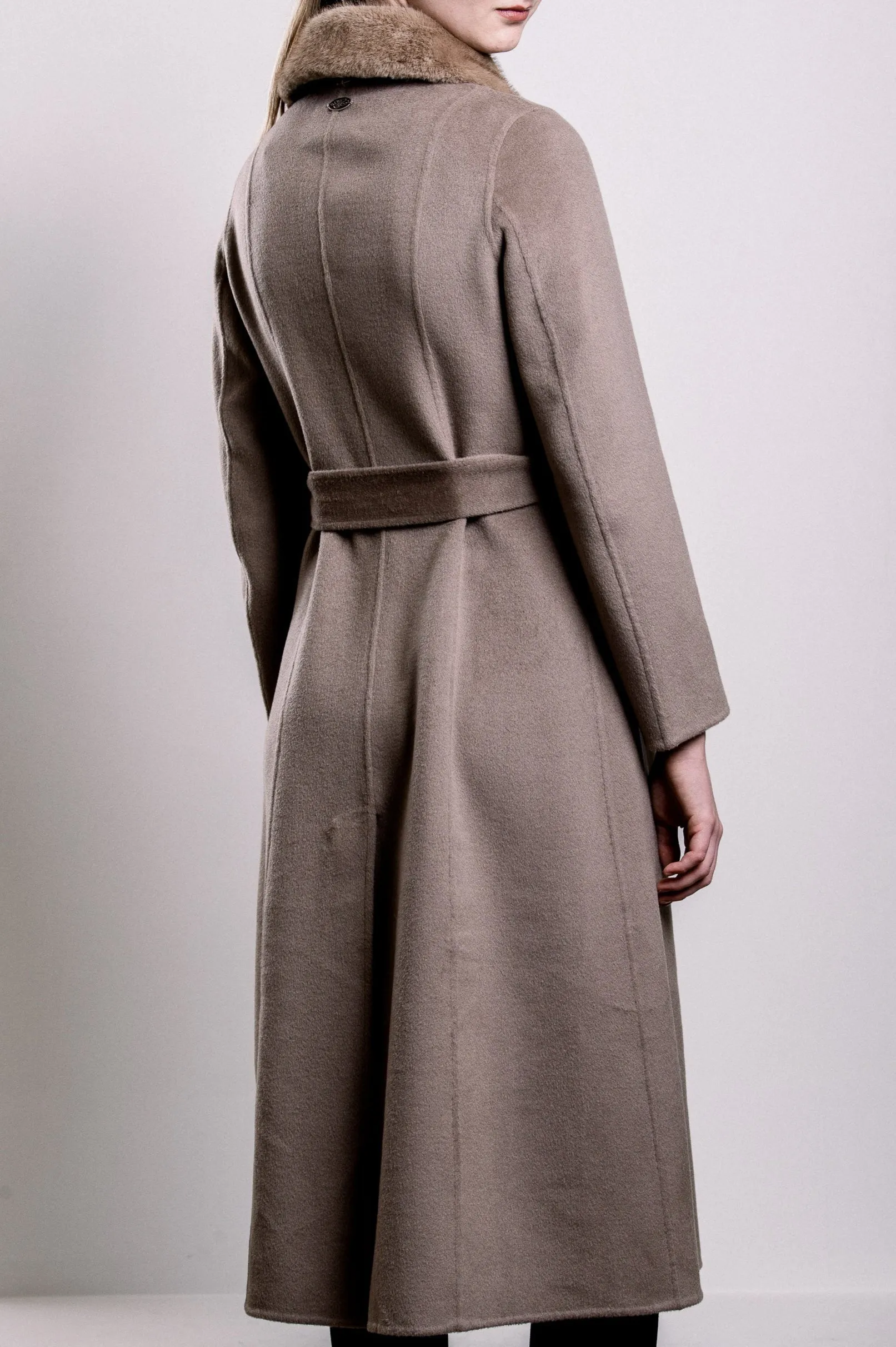Demi-Couture Fur Trim Overcoat