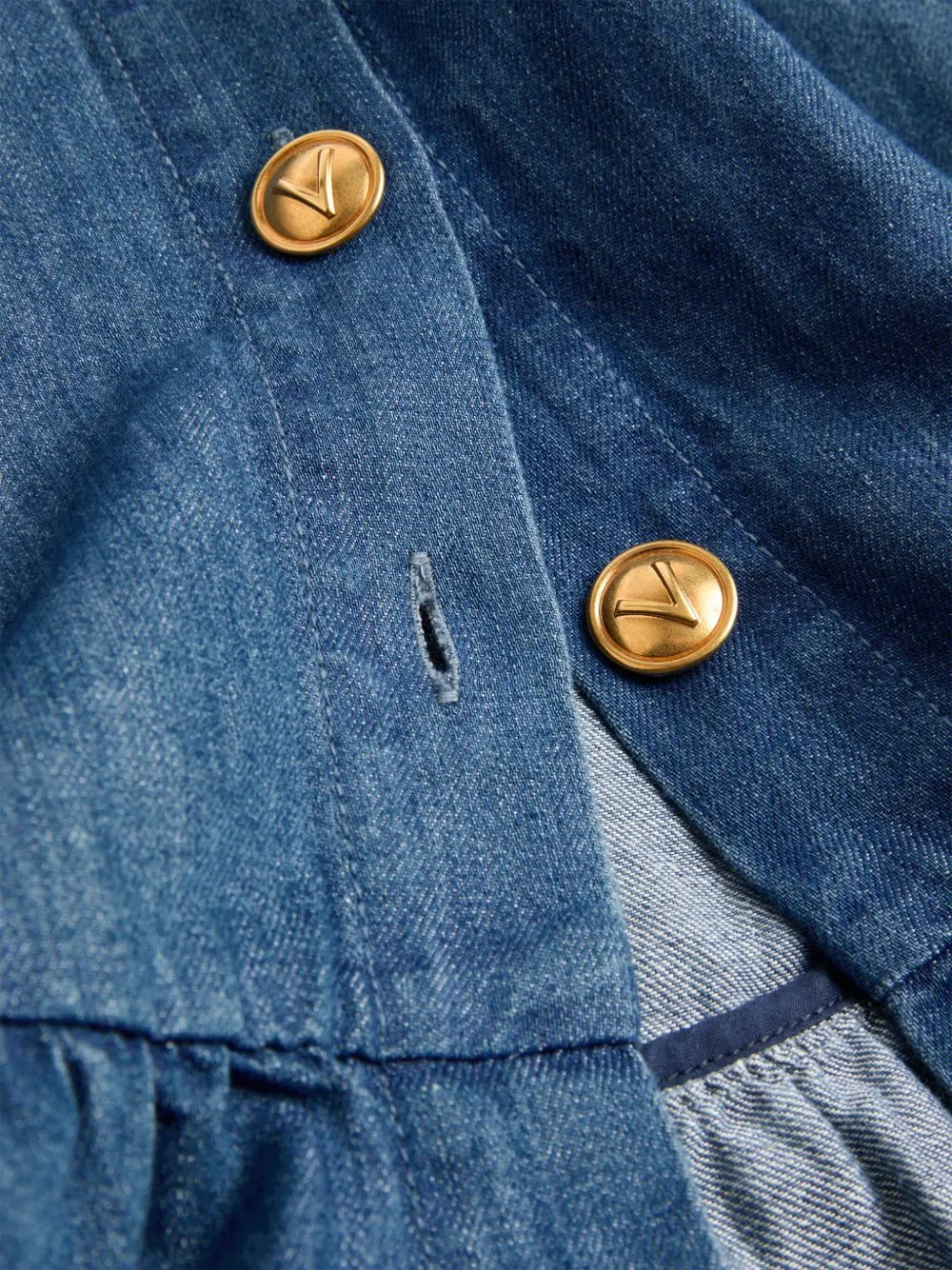 Denim midi skirt
