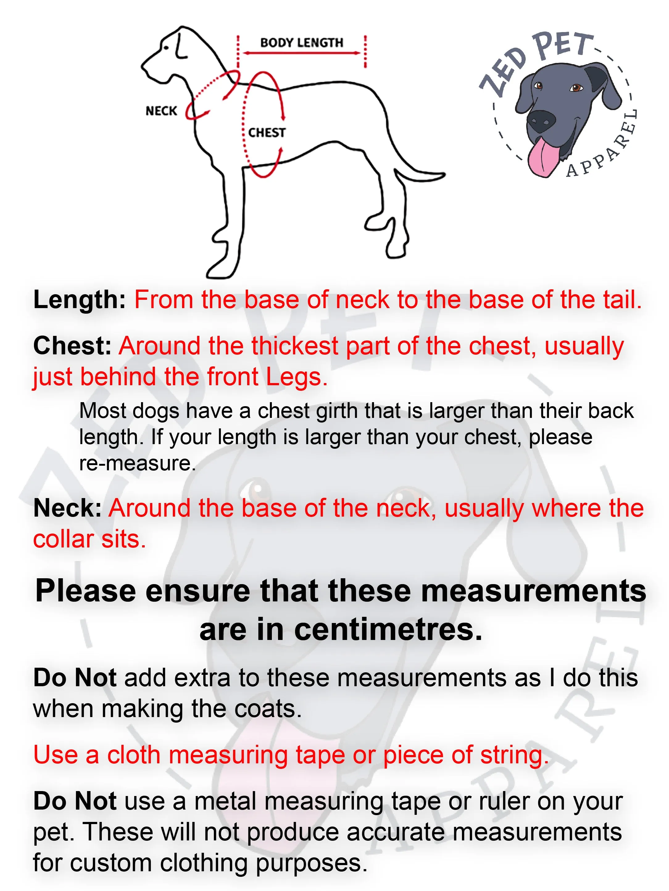 Dog Overcoat - XL (70 & 75cm)