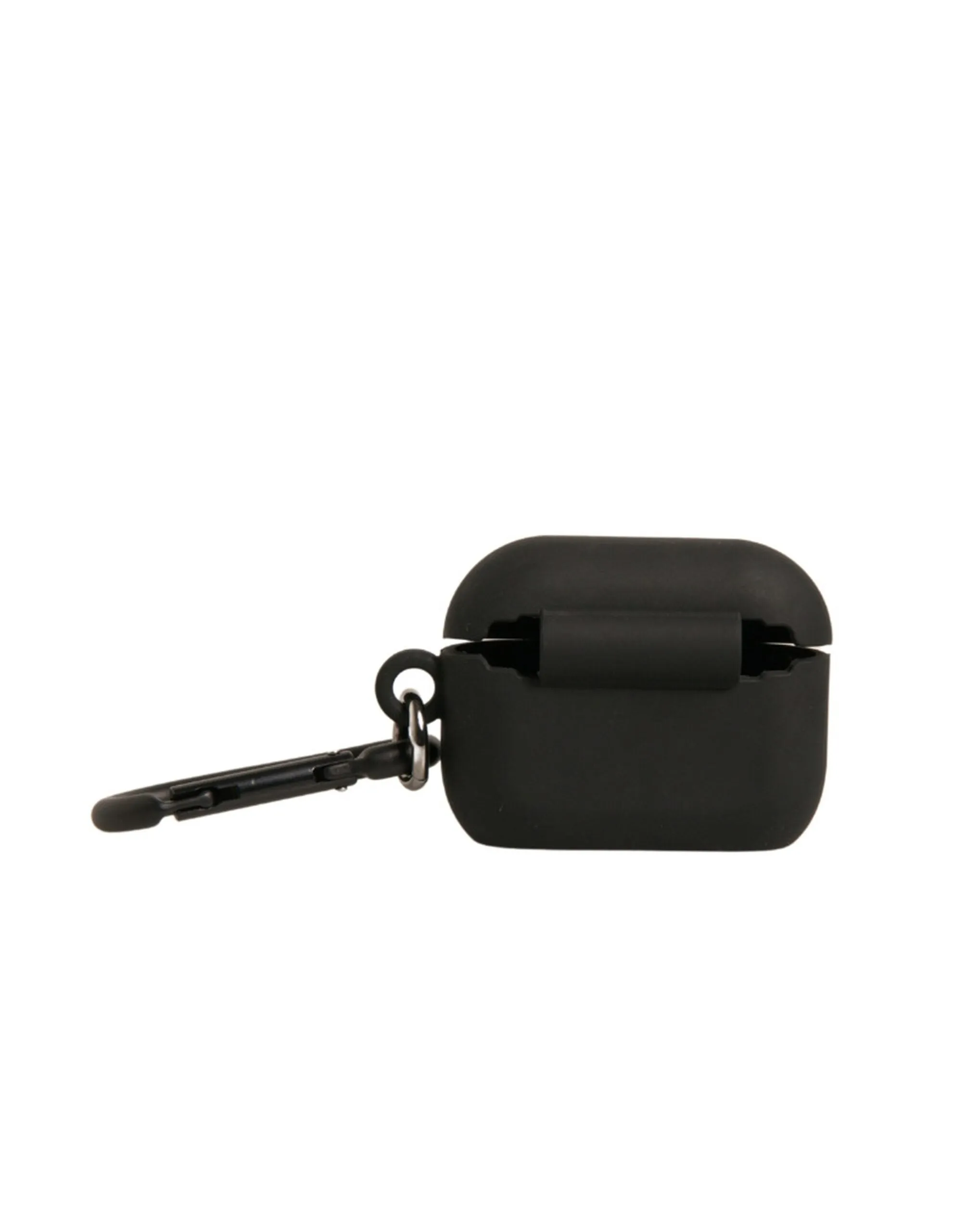 Dolce&Gabbana Unisex Black Airpods Case Silicone Solid Logo Embossed Mini Holder