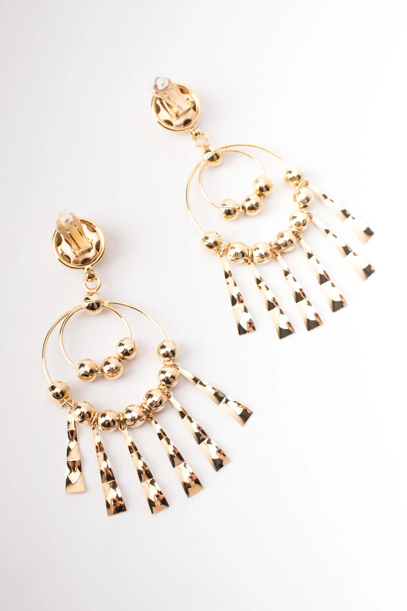Double Hoop Fringe Earrings
