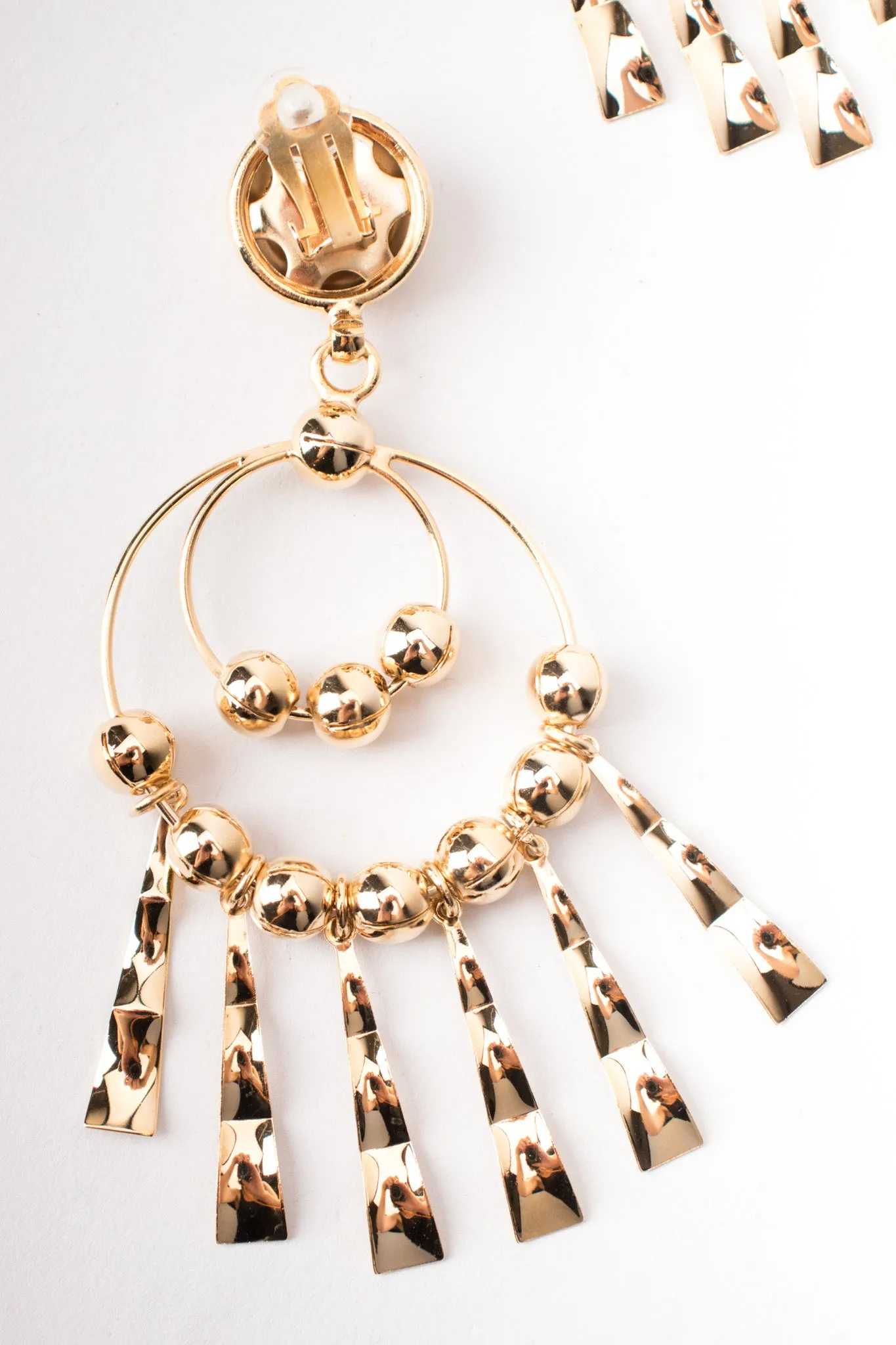 Double Hoop Fringe Earrings
