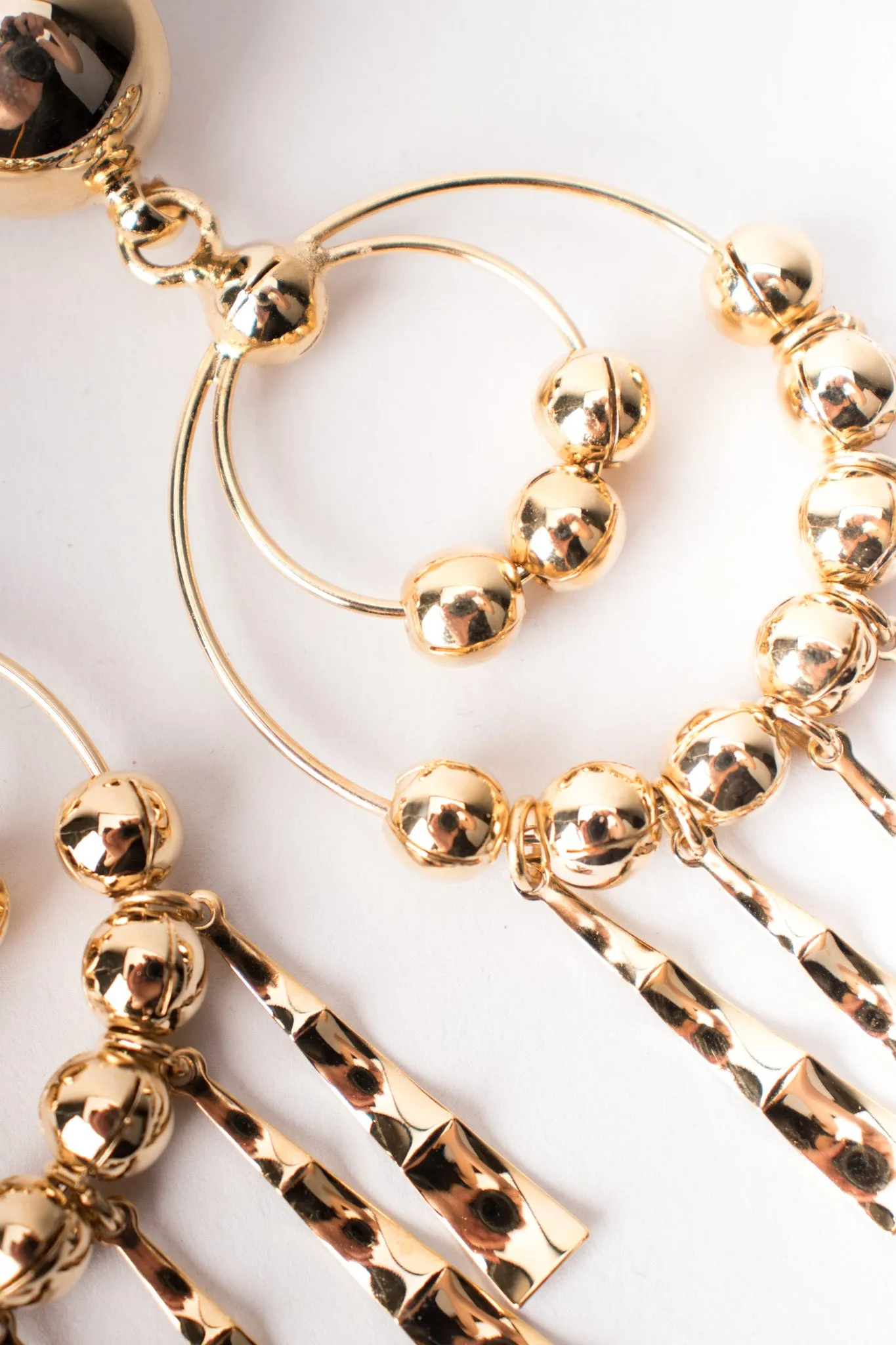 Double Hoop Fringe Earrings