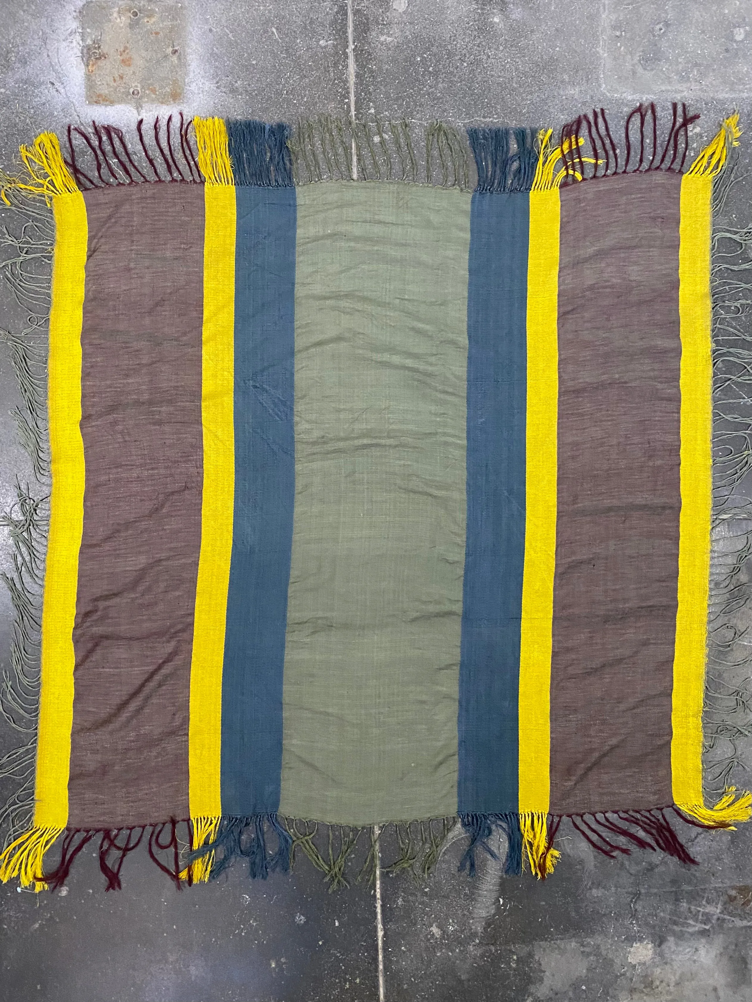 Dries Van Noten Silk Blend Shantung Fringe Scarf