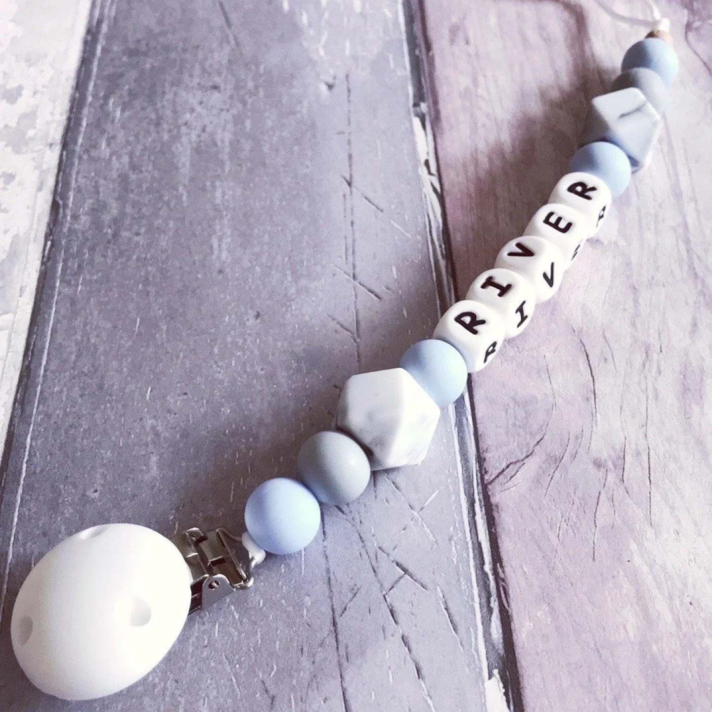 Dummy Clip and Teether Set - Baby Blue