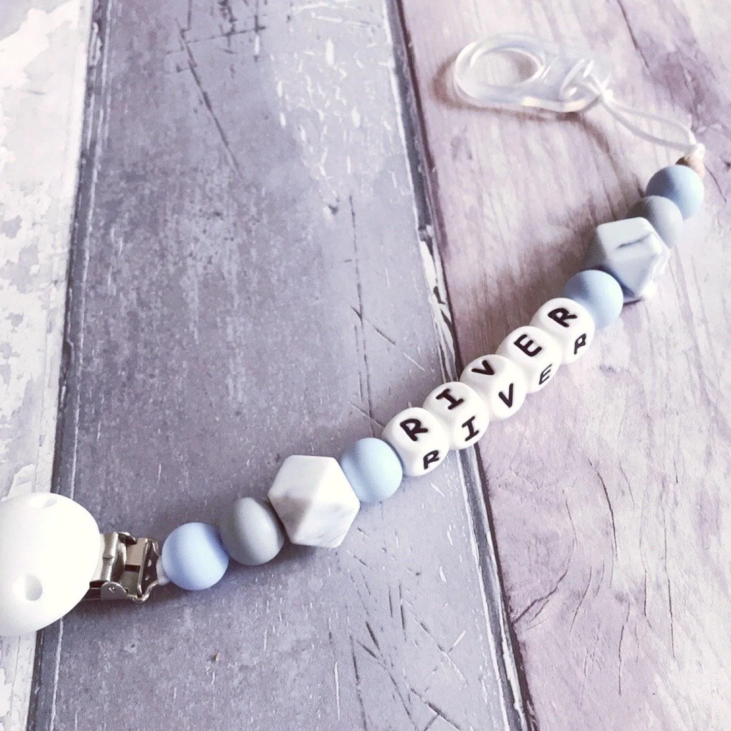 Dummy Clip and Teether Set - Baby Blue