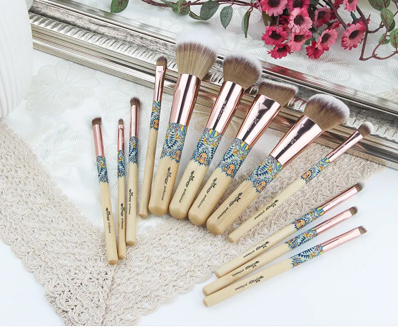 Eco Bamboo Makeup Brush 12piece Set