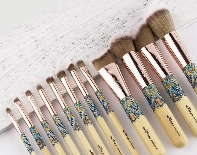 Eco Bamboo Makeup Brush 12piece Set