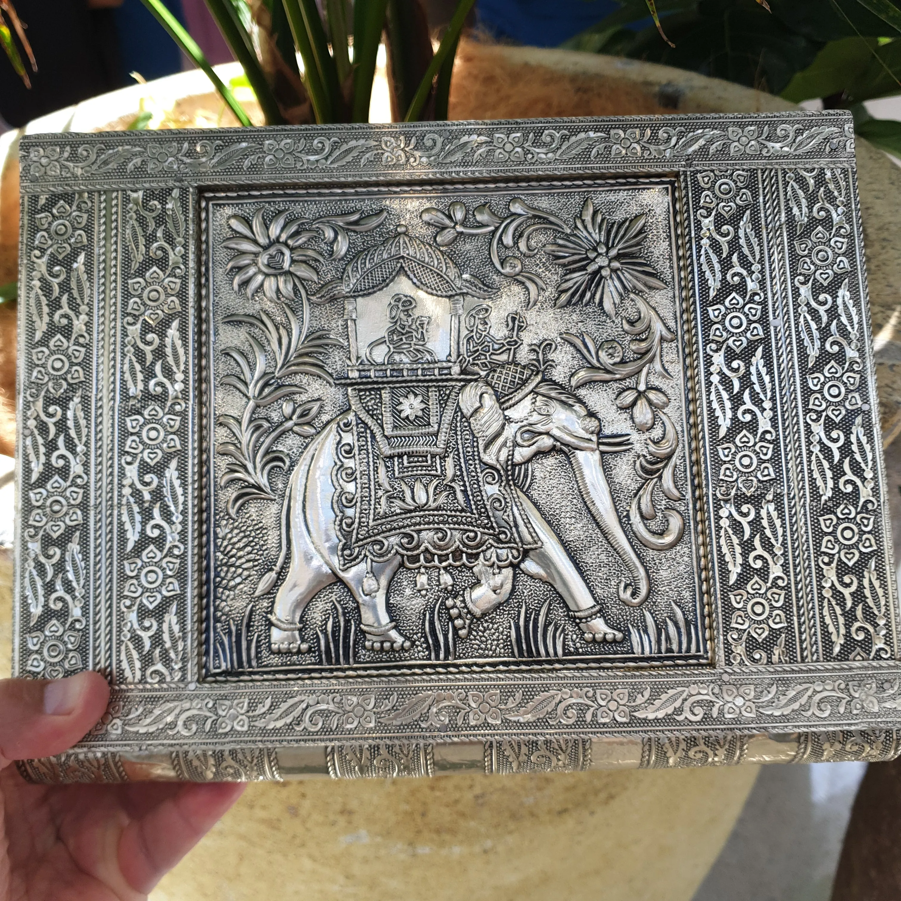 Elephant Silver Jewellery Box
