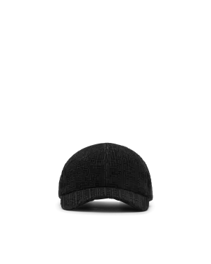 Embossed Velvet Monogram Baseball Cap