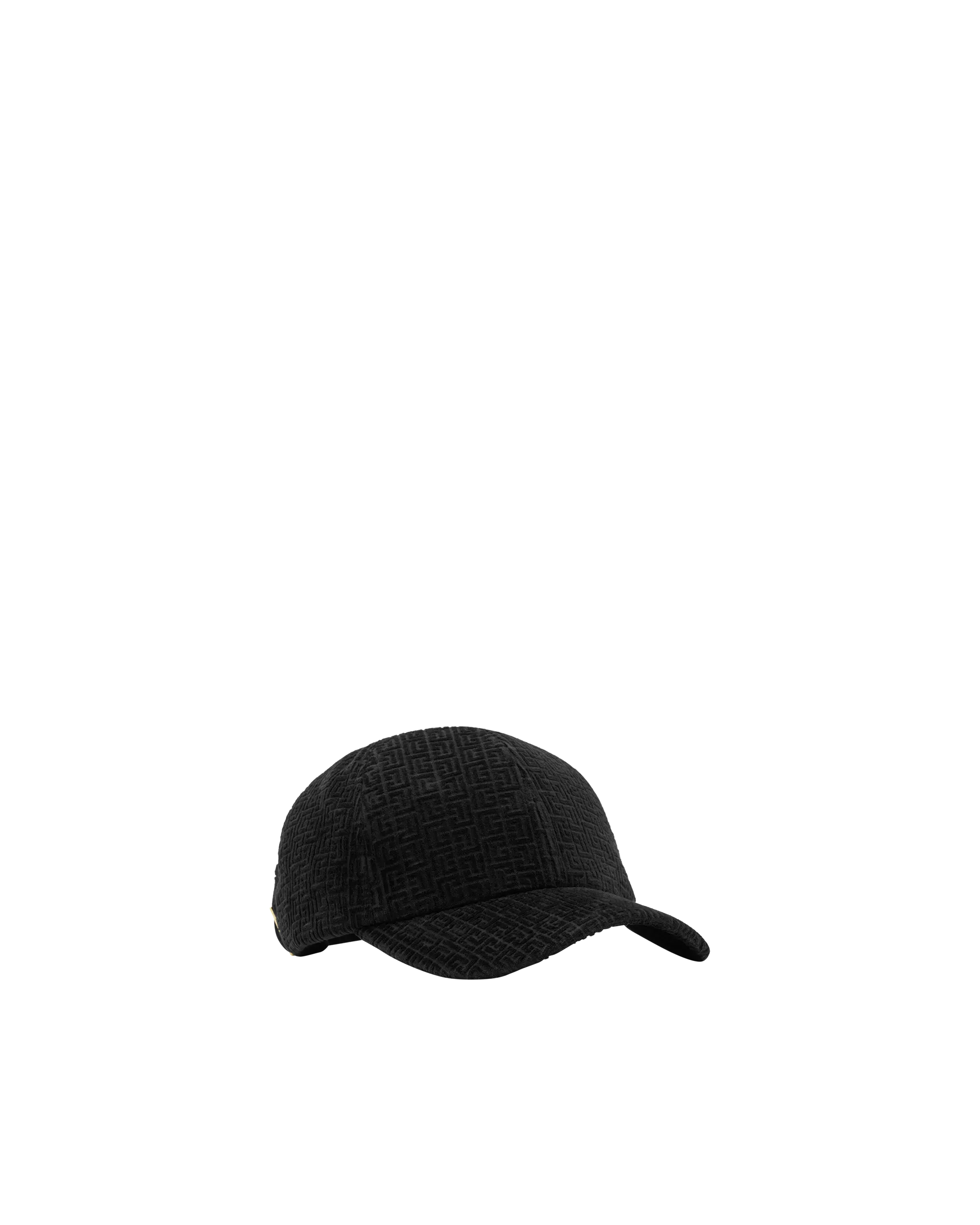Embossed Velvet Monogram Baseball Cap