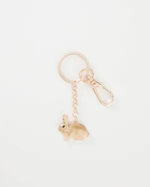Enamel Rabbit Key Ring - Hanging box