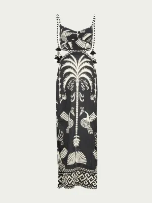Escritura Quipu Linen Maxi Dress