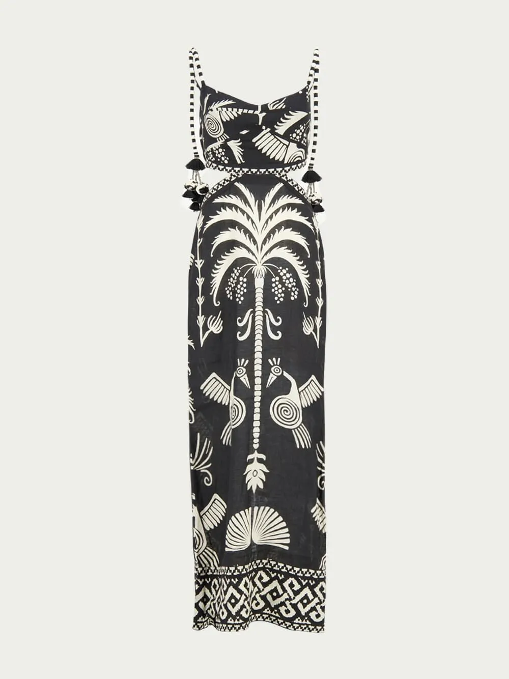 Escritura Quipu Linen Maxi Dress