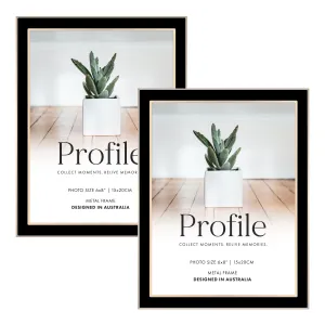 Eternal Black/Rose Gold Metal Frame Value Pack 6x8 (2 pack bundle)