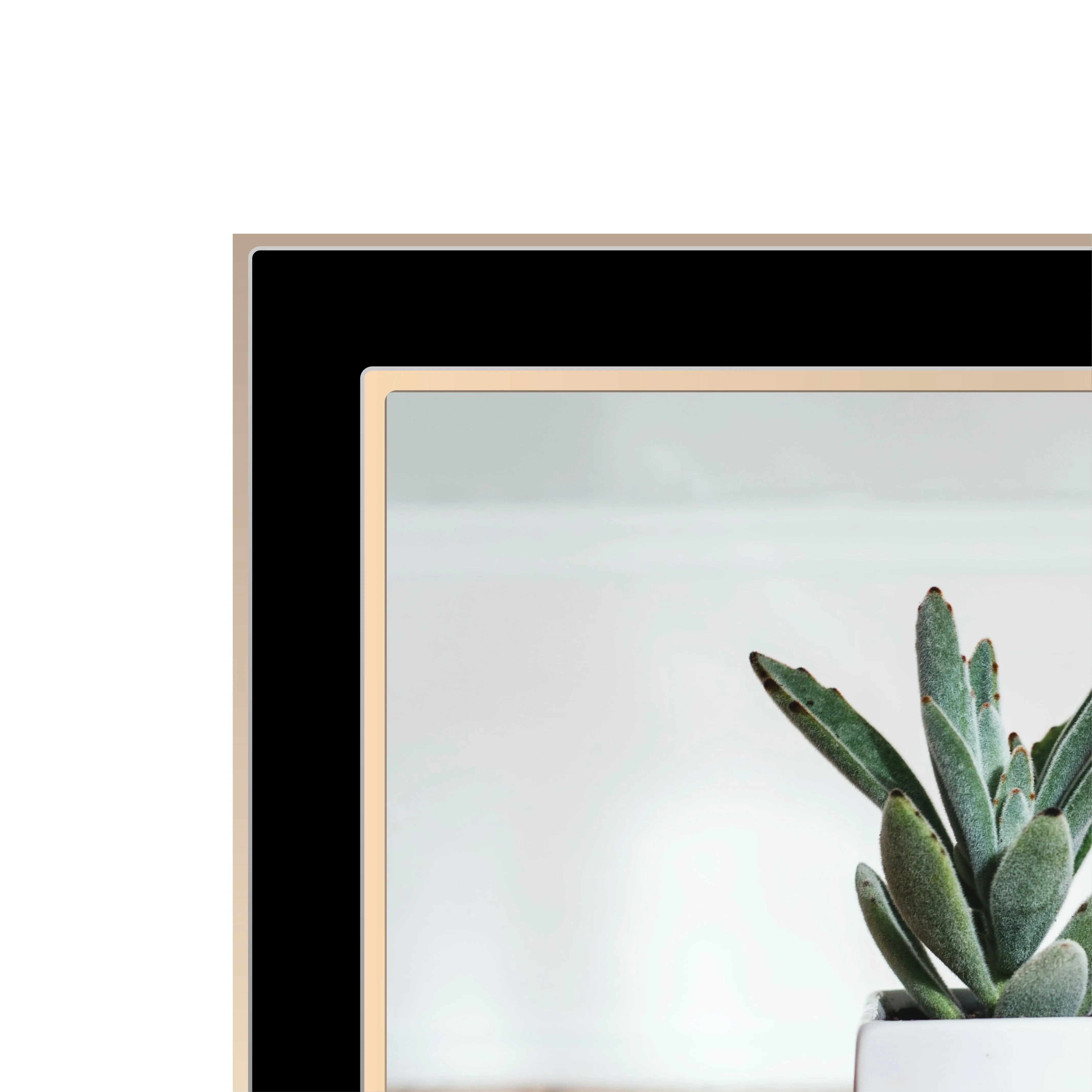 Eternal Black/Rose Gold Metal Frame Value Pack 6x8 (2 pack bundle)