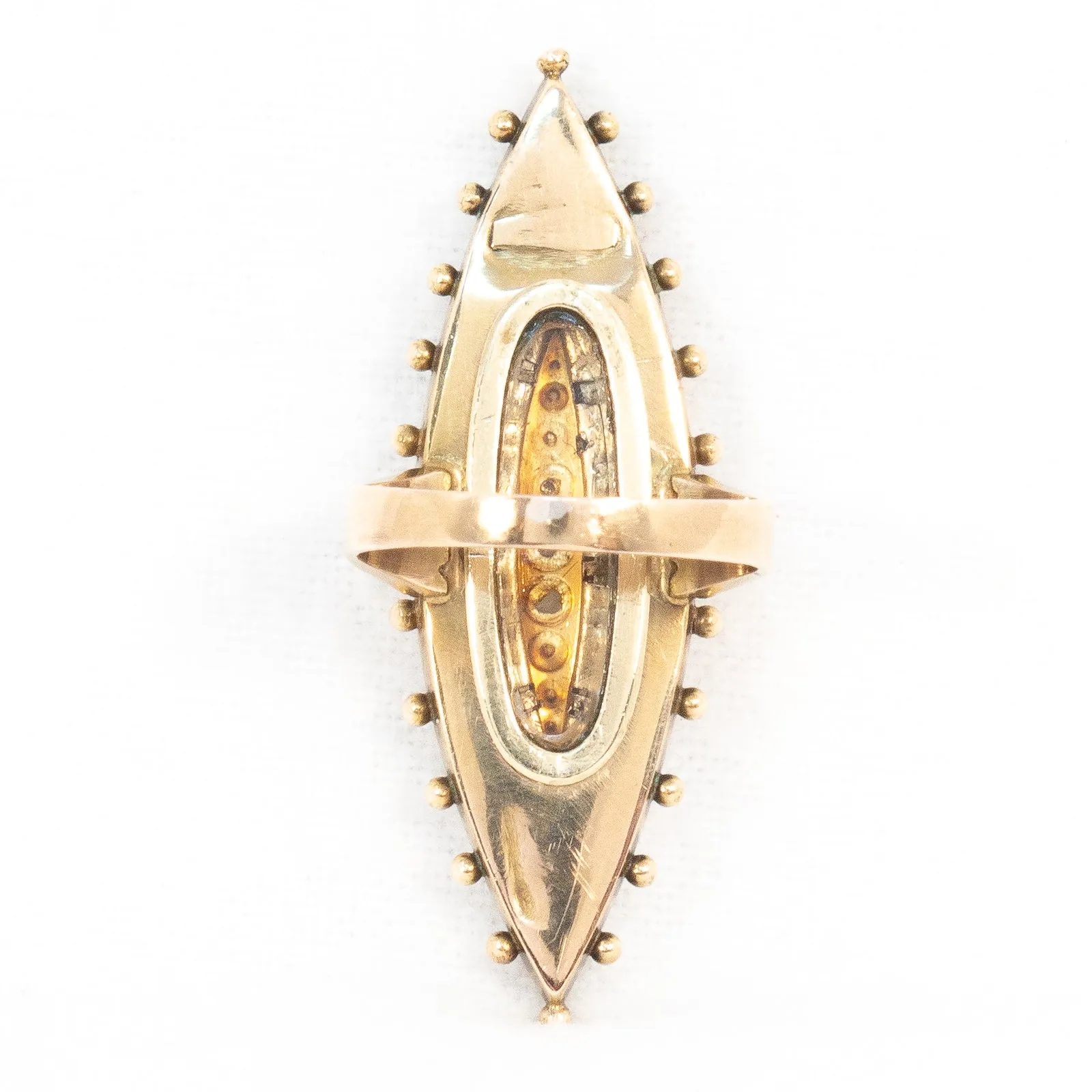 Etruscan Revival Pearl Compartment Ring
