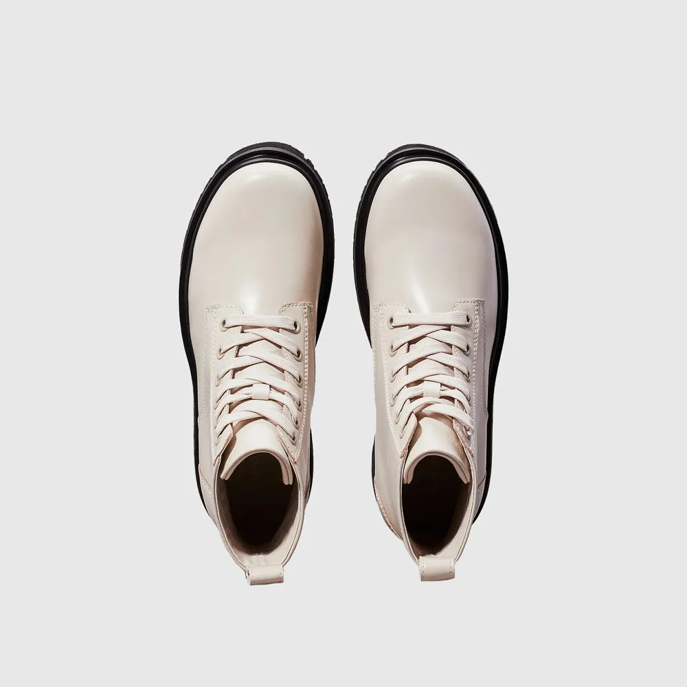 Eva Leather Boot - Offwhite Multi