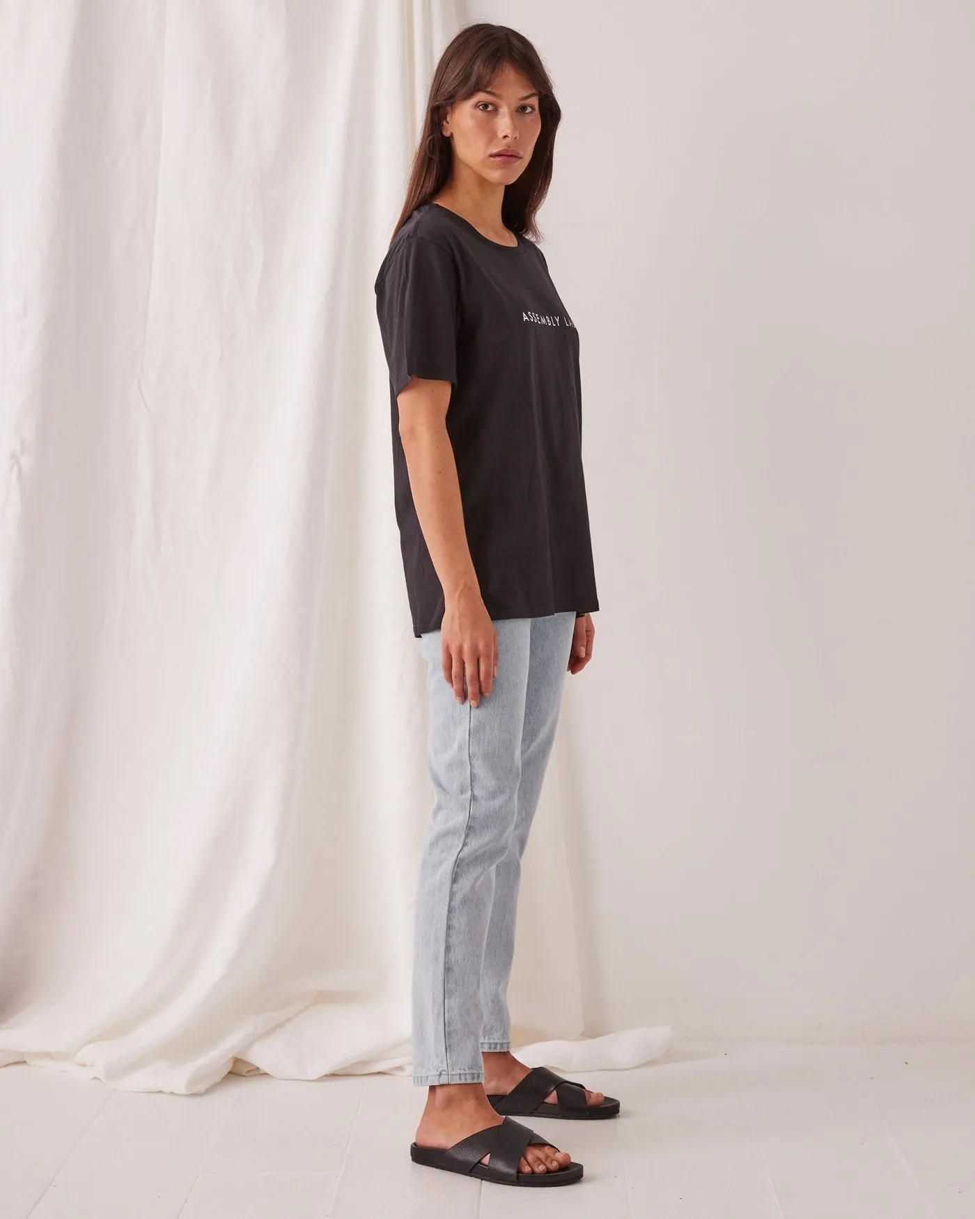 Everyday Organic Logo Tee -  True Black/White