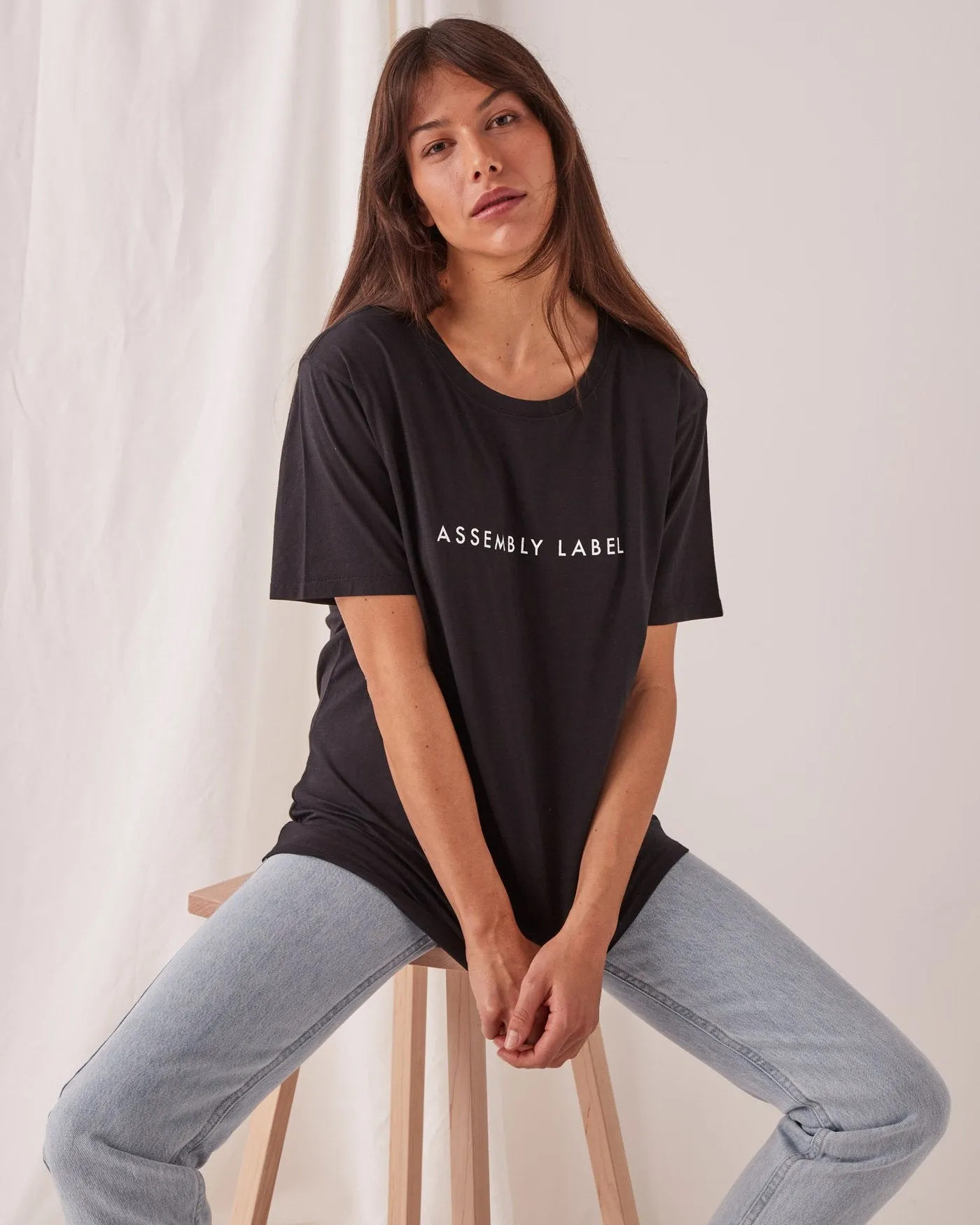 Everyday Organic Logo Tee -  True Black/White