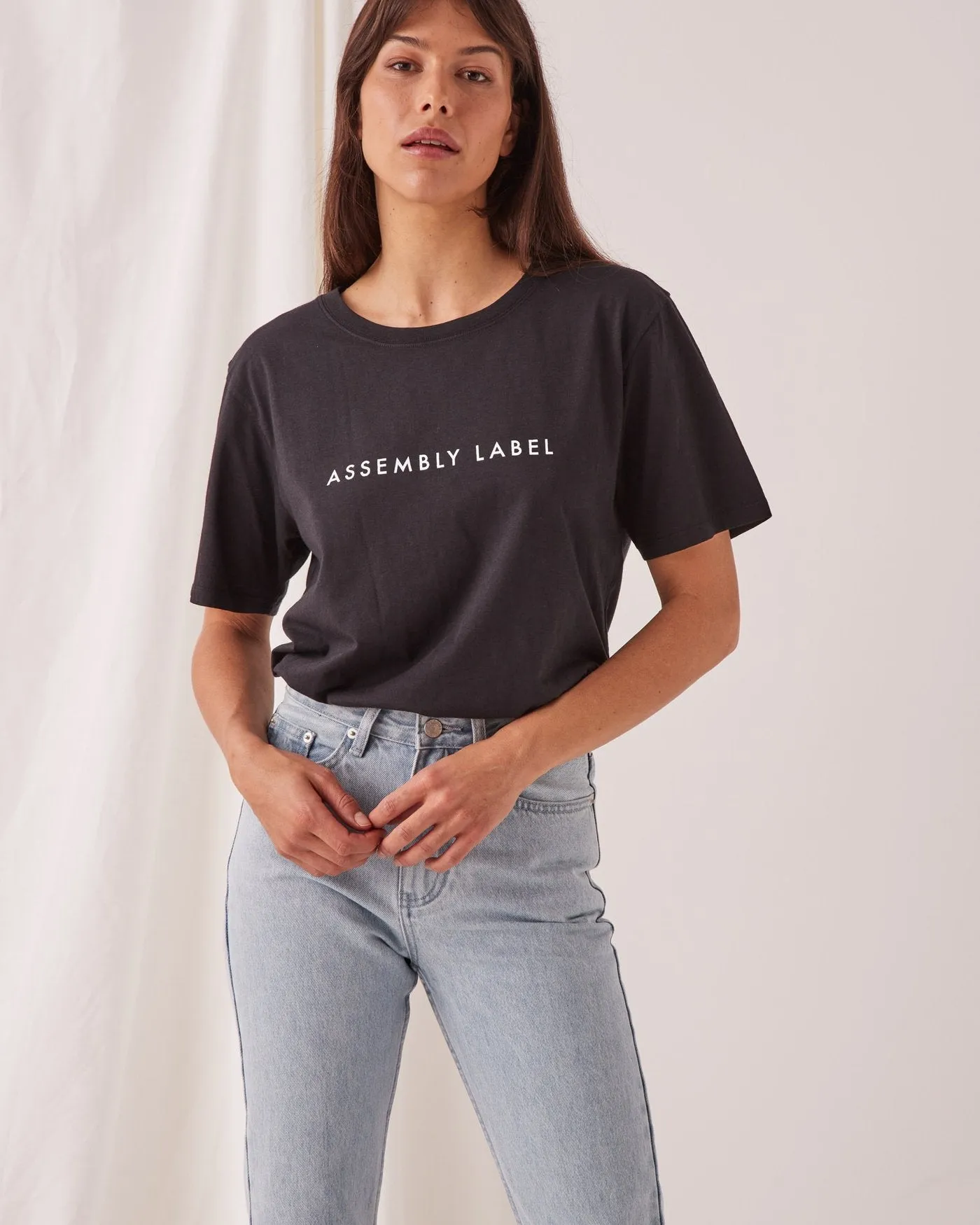 Everyday Organic Logo Tee -  True Black/White