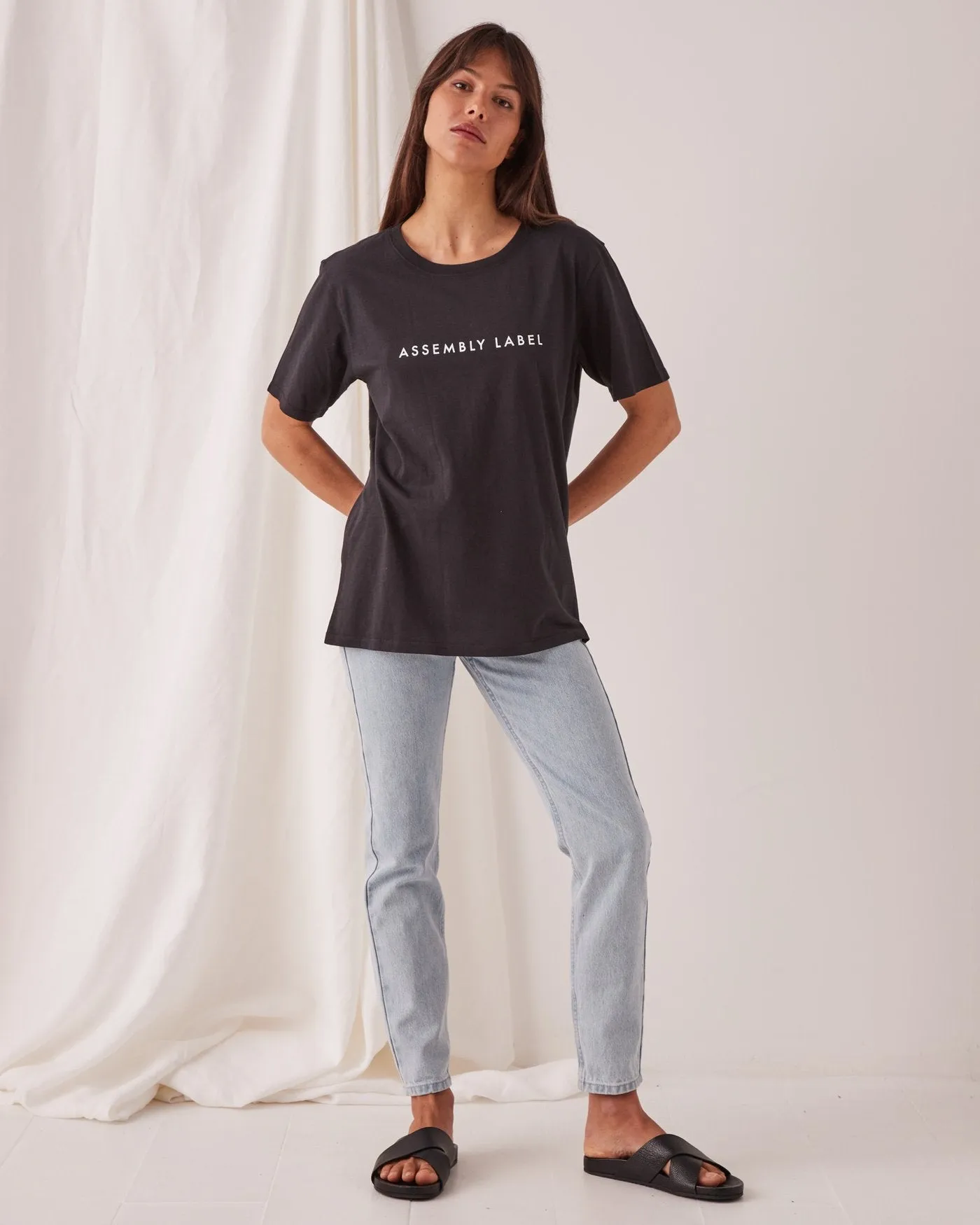 Everyday Organic Logo Tee -  True Black/White