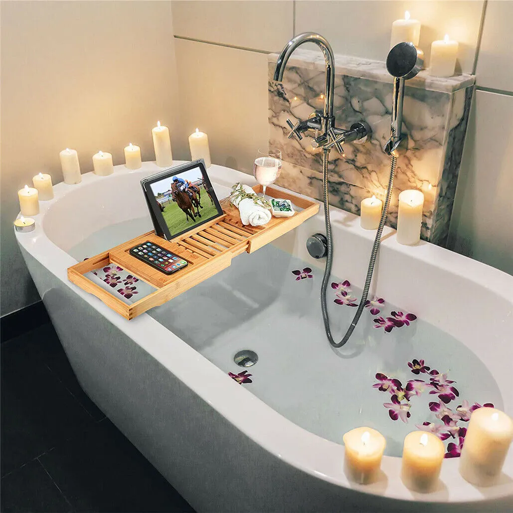 Expandable Bamboo Bath Caddy