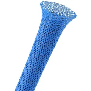 Expandable Braided Sleeve - Flexo PET - 1/4" Neon Blue - 50 Ft