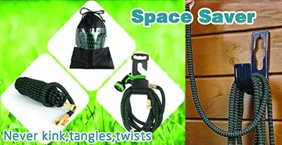 Expandable garden hose with 10 function Spray Gun