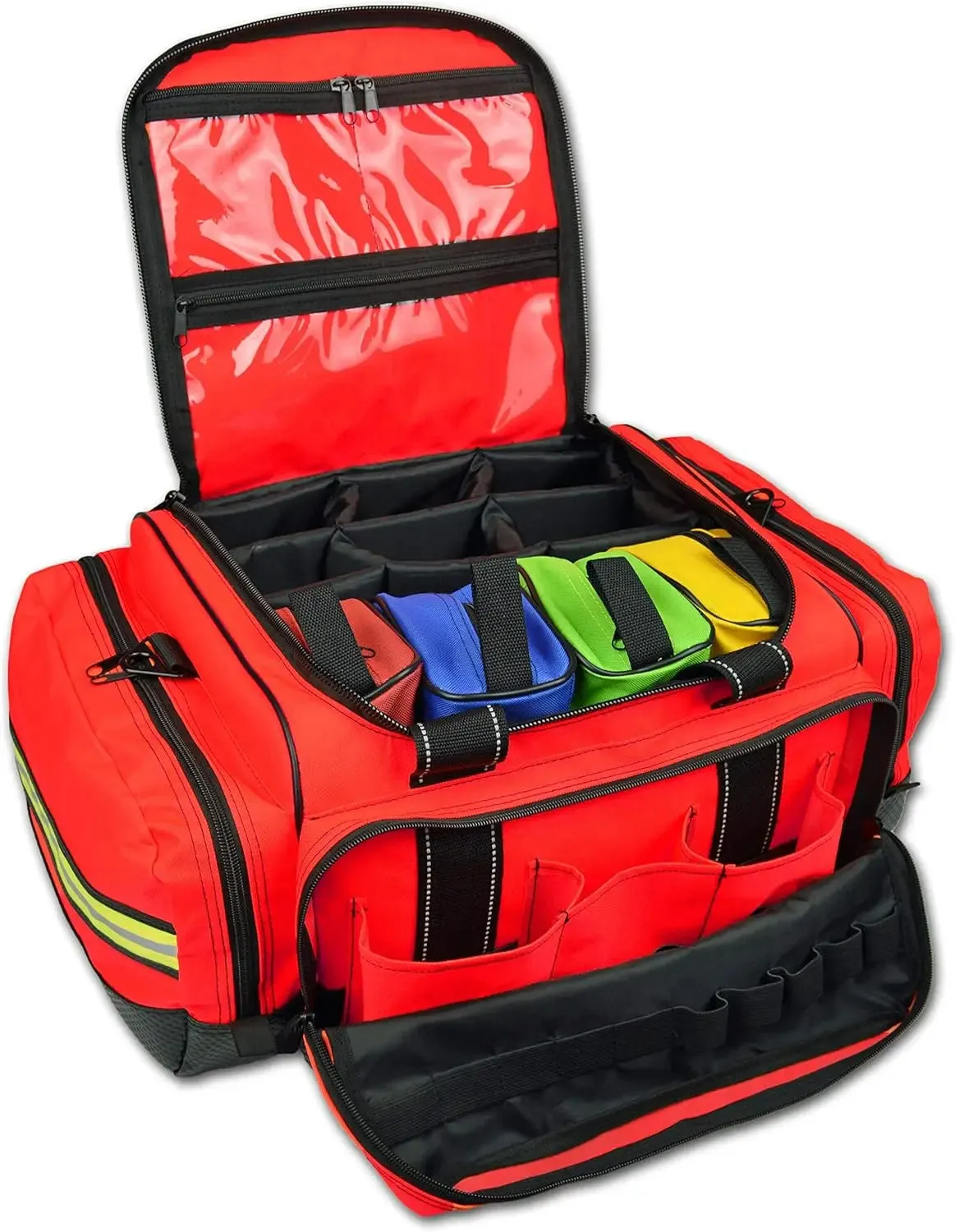 First Responder EMT Trauma Bag Stocked w/Fill Kit C - RED