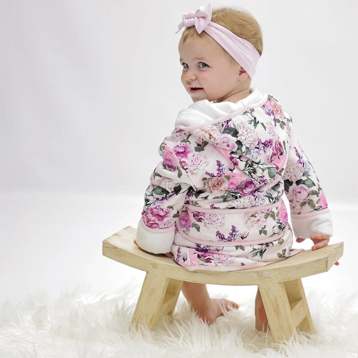 Francesca's Floral Hooded Bath Robe