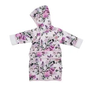 Francesca's Floral Hooded Bath Robe