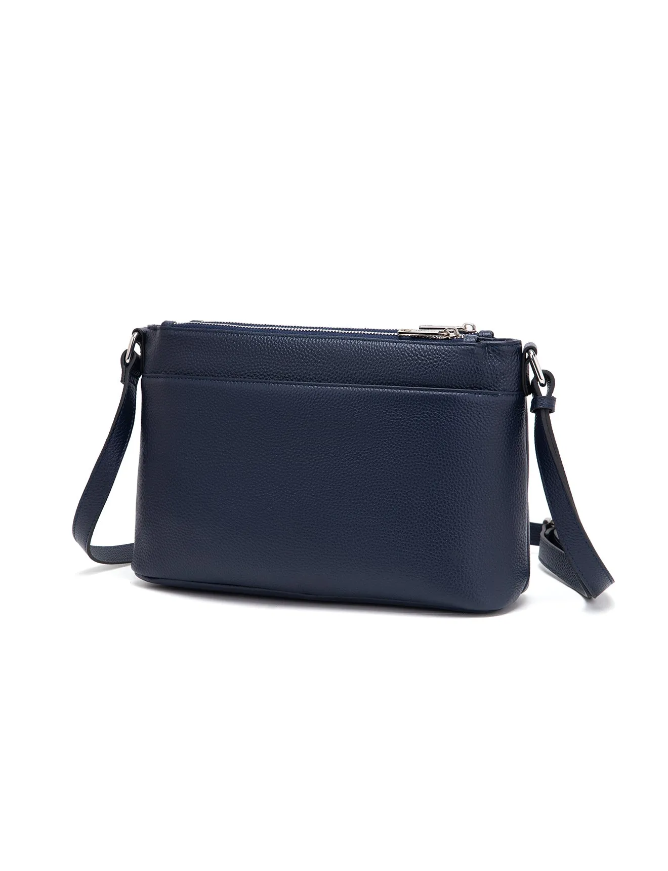 GABRIELLA TRIPLE COMPARTMENT LEATHER BAG- E1-0846-NVY- NEW IN