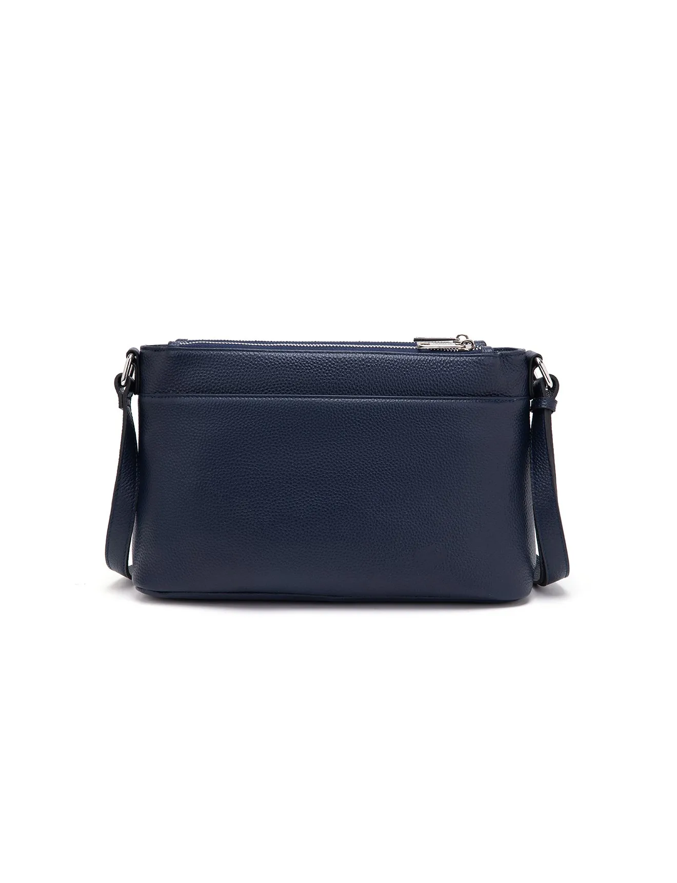 GABRIELLA TRIPLE COMPARTMENT LEATHER BAG- E1-0846-NVY- NEW IN