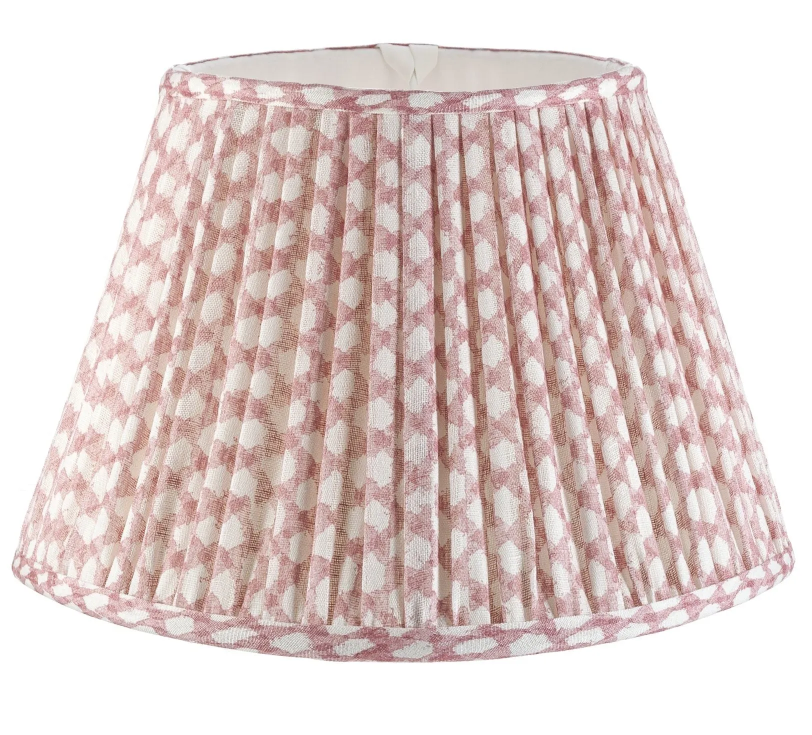 GATHERED BEDWYN IN PINK WICKER LIGHT LINEN