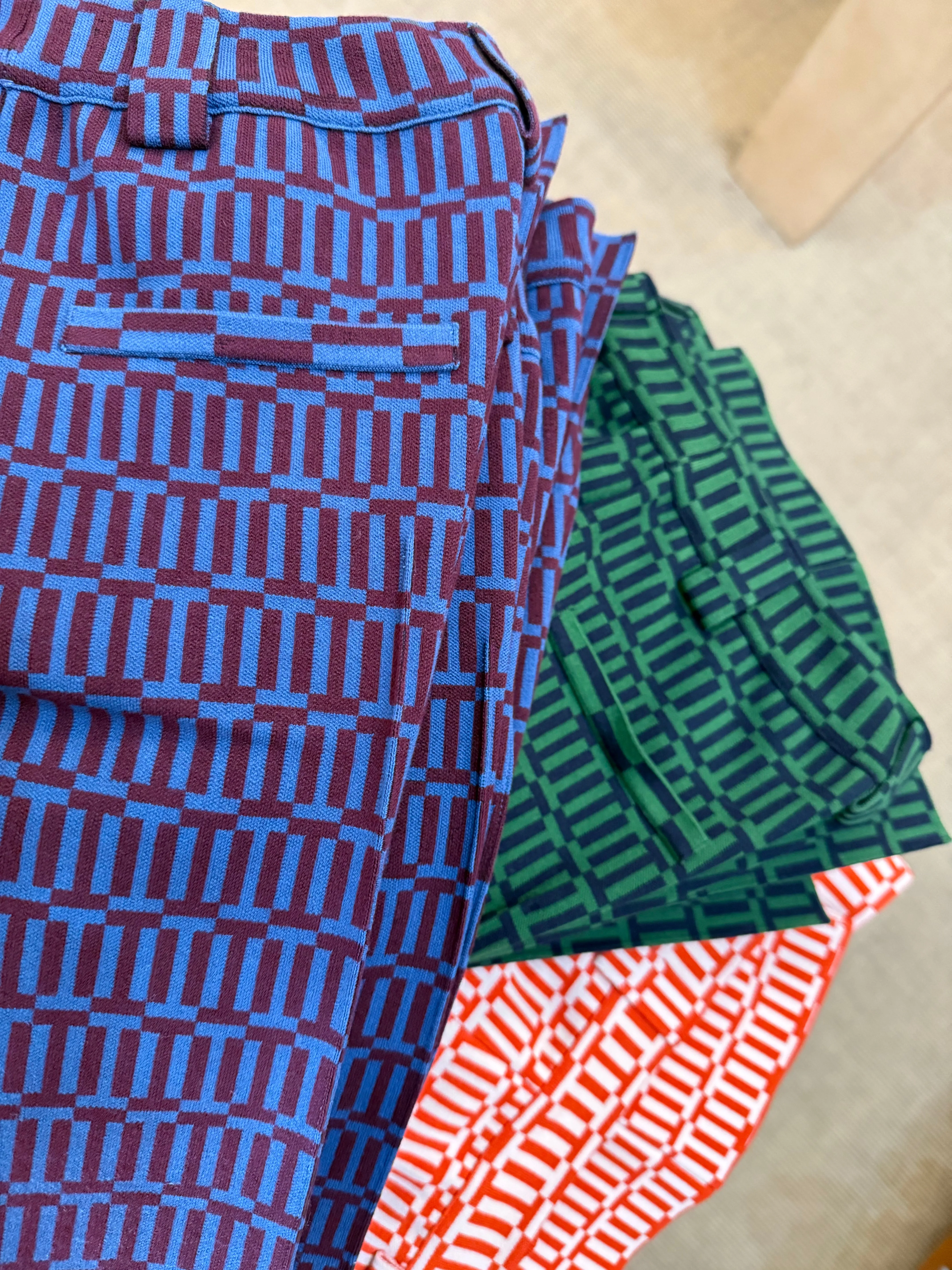 Geo Jacquard Charlie Pant - Purple Combo (By Phone Order Only)