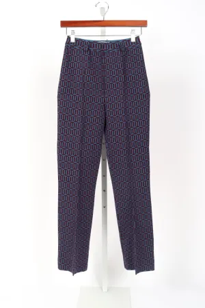 Geo Jacquard Charlie Pant - Purple Combo (By Phone Order Only)