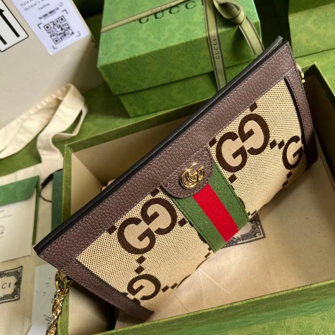 gg Ophidia Jumbo gg Small Shoulder Bag Brown For Women, Women&#8217;s Bags 10.2in/26cm gg ‎‎503877 UKMIG 2570