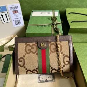gg Ophidia Jumbo gg Small Shoulder Bag Brown For Women, Women&#8217;s Bags 10.2in/26cm gg ‎‎503877 UKMIG 2570
